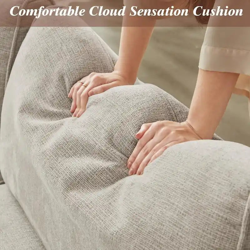80 Modern Chenille Linen Loveseat Sofa for Living Room
