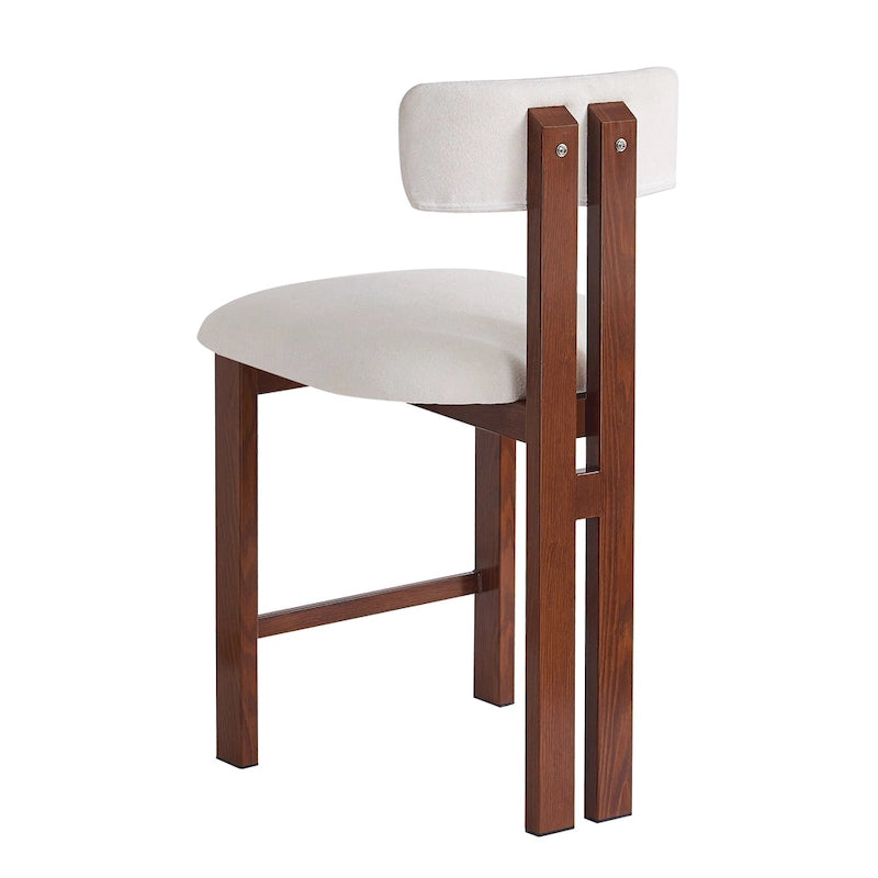 Roomfitters 26.5 Round Upholstered Counter Stools, Set of 2 Low Back Bar Chairs with Black Metal Frame