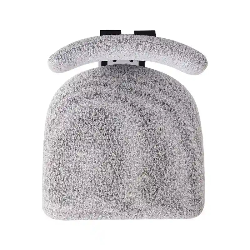 Roomfitters 26.5 Round Upholstered Counter Stools, Set of 2 Low Back Bar Chairs with Black Metal Frame