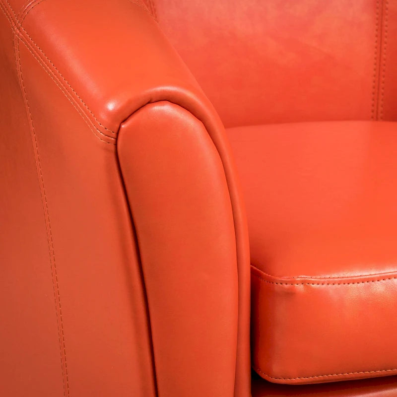 Napoli Transitional Bonded Leather Club Chair by Christopher Knight Home