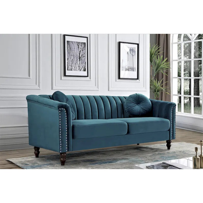 Hills Tufted Back Nailhead 75.2 Sofa