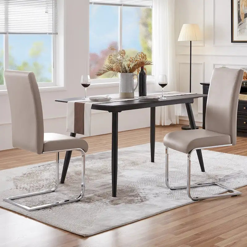 Yaheetech 2pcs Dining Chairs High Back Padded Chairs for Home