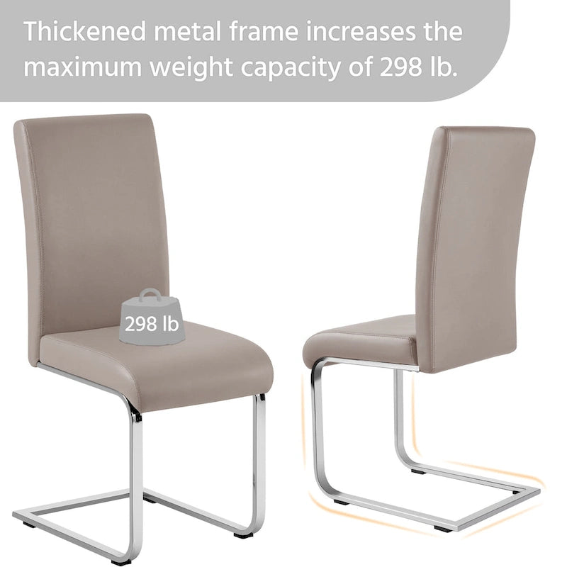 Yaheetech 2pcs Dining Chairs High Back Padded Chairs for Home