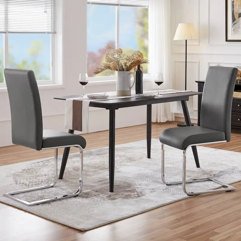 Yaheetech 2pcs Dining Chairs High Back Padded Chairs for Home