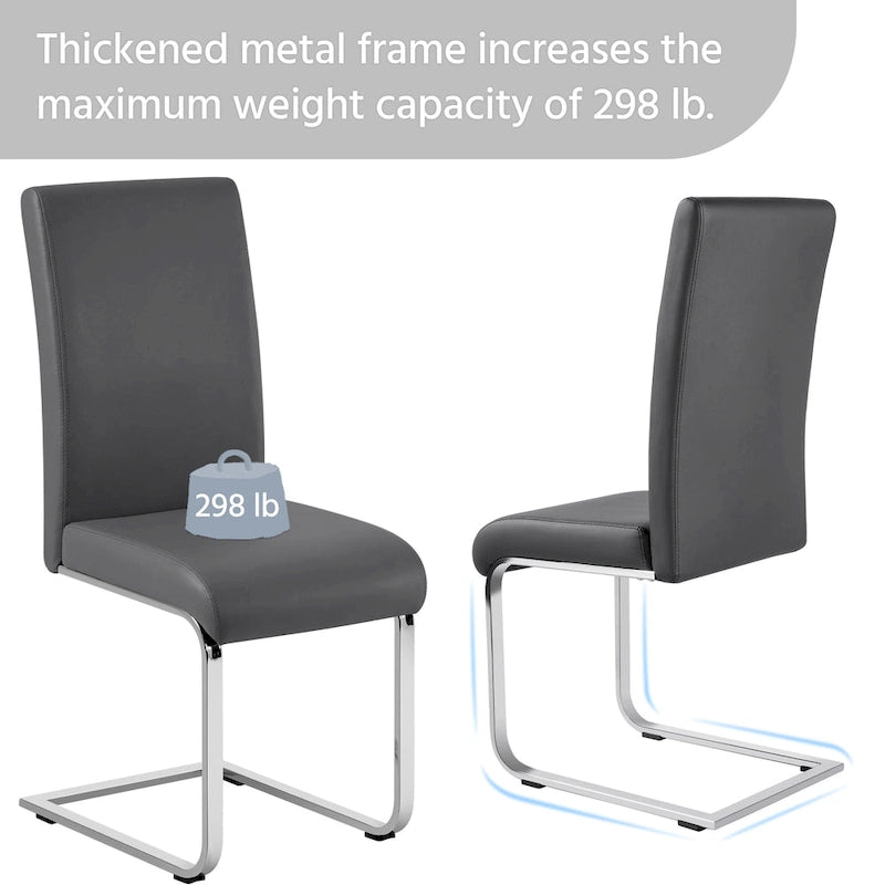 Yaheetech 2pcs Dining Chairs High Back Padded Chairs for Home