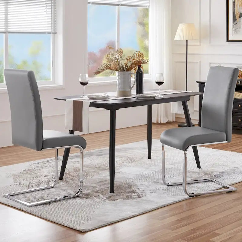 Yaheetech 2pcs Dining Chairs High Back Padded Chairs for Home