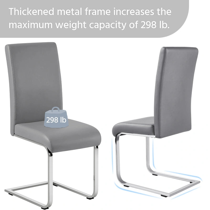 Yaheetech 2pcs Dining Chairs High Back Padded Chairs for Home