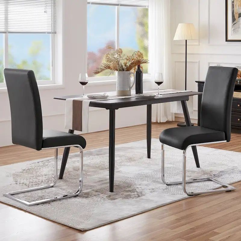Yaheetech 2pcs Dining Chairs High Back Padded Chairs for Home
