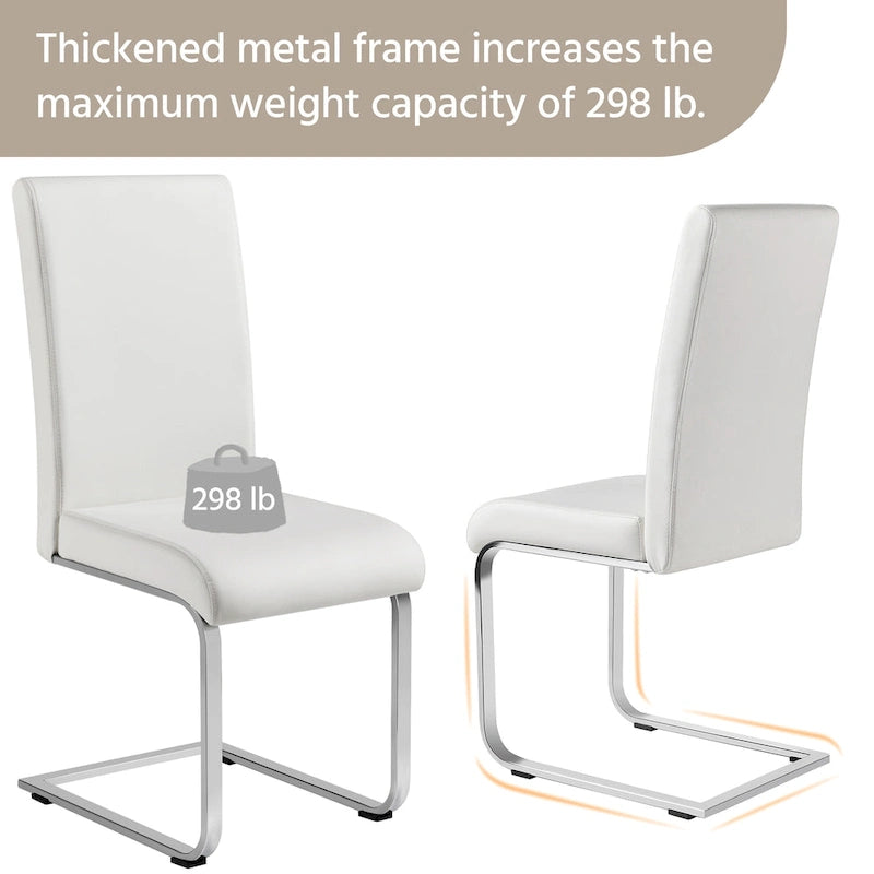 Yaheetech 2pcs Dining Chairs High Back Padded Chairs for Home