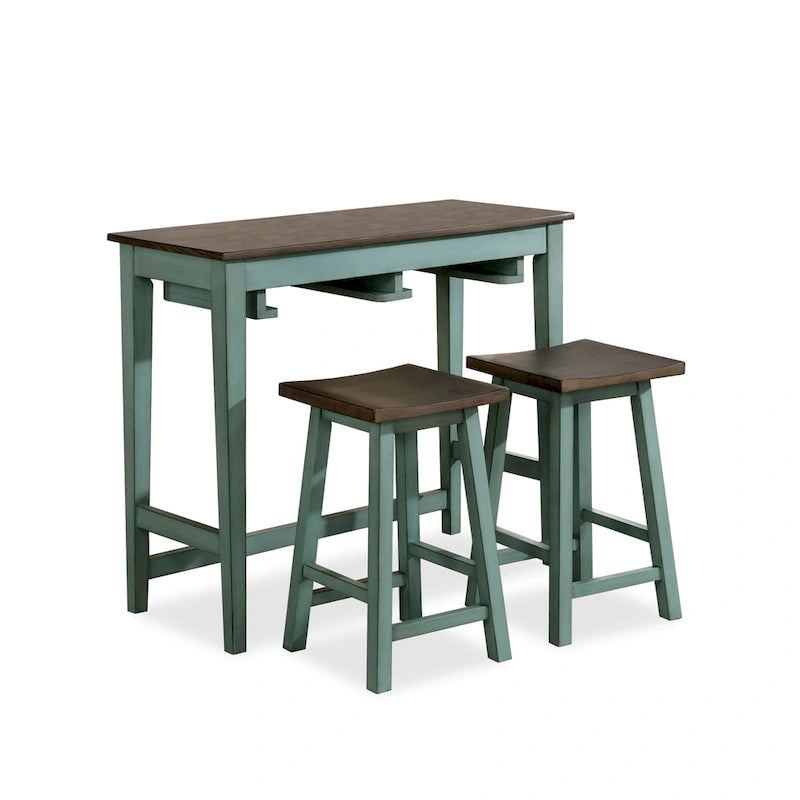 Flaros Transitional Solid Wood 3-Piece Bar Table Set by Furniture of America
