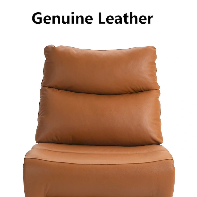Genuine Leather Power Recliner, Reclining Sofa Chair, Minimalist Sofa