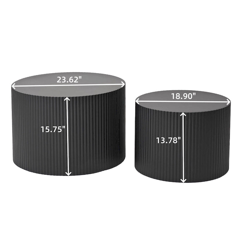 Wave Stripe Nesting Coffee Table Set for Living Room,Bedroom