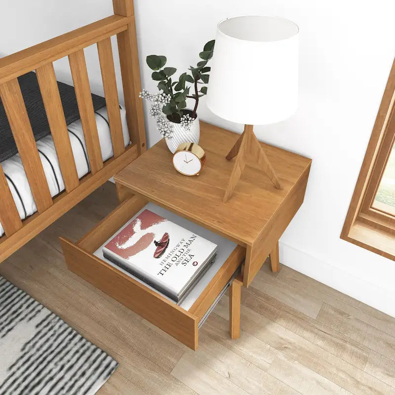 Max and Lily Scandinavian Nightstand with Drawer