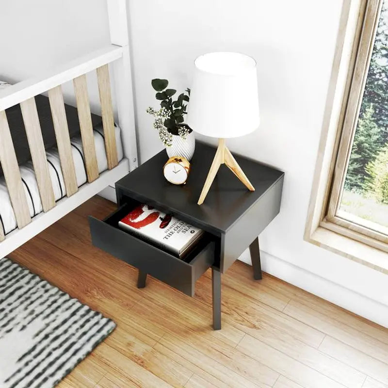 Max and Lily Scandinavian Nightstand with Drawer