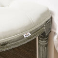 Semi-Circle End of Bed Bench with Tufted Design