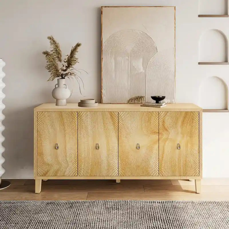 Accent Cabinet4 Door Storage Cabinet Dining Sideboard