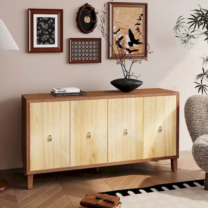 Accent Cabinet4 Door Storage Cabinet Dining Sideboard
