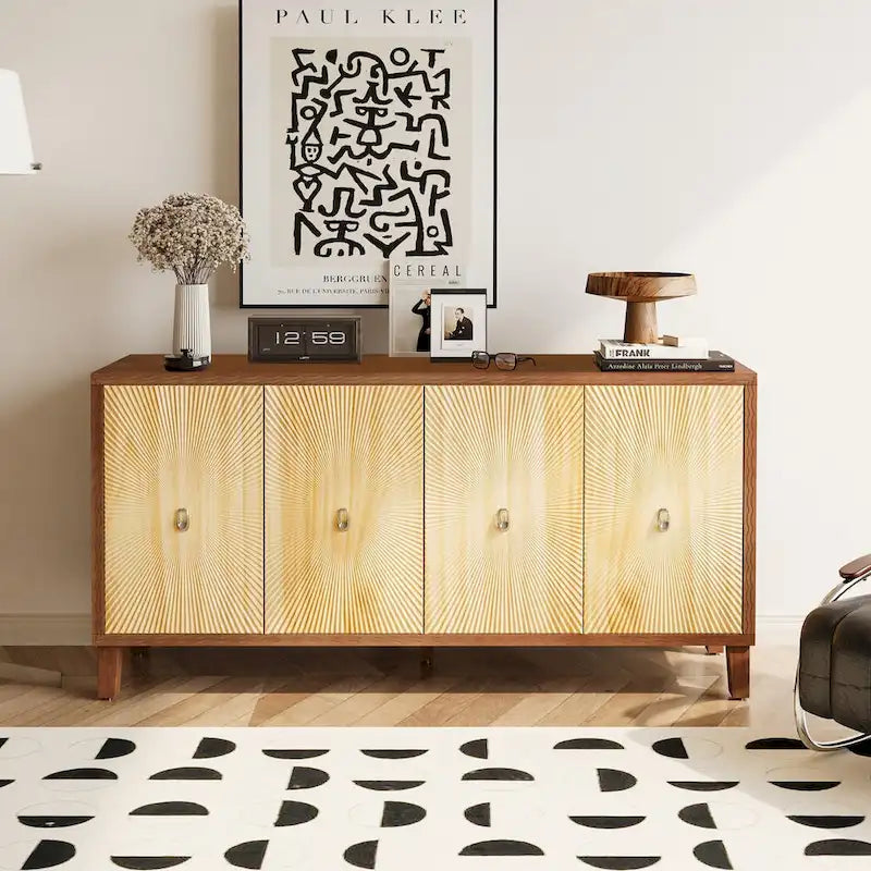 Accent Cabinet4 Door Storage Cabinet Dining Sideboard